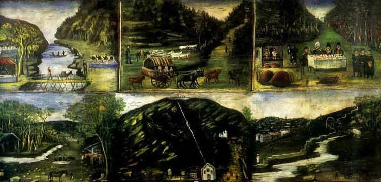Niko Pirosmanashvili Six-Scene Panel oil painting image